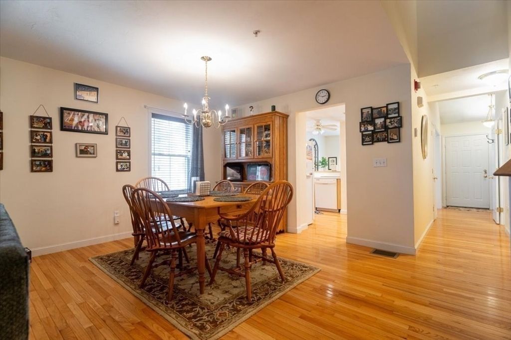 Chandelier, Dining room, Interior, Wood Texture Flooring