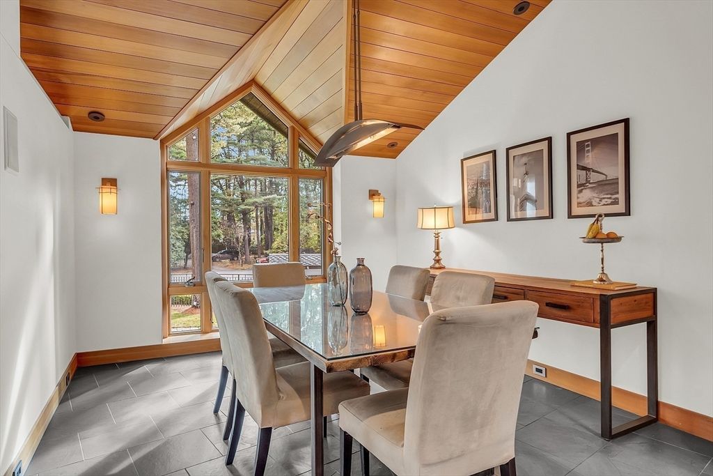 Dining room, Interior, Wooden Ceilings