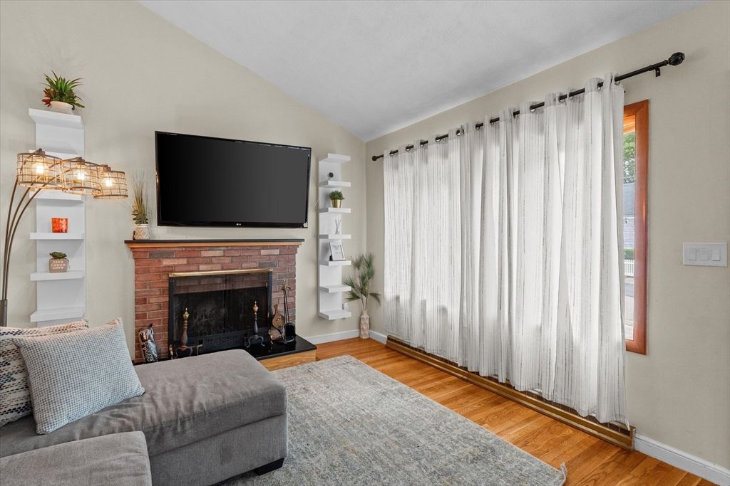 Fireplace, Interior, Wood Texture Flooring