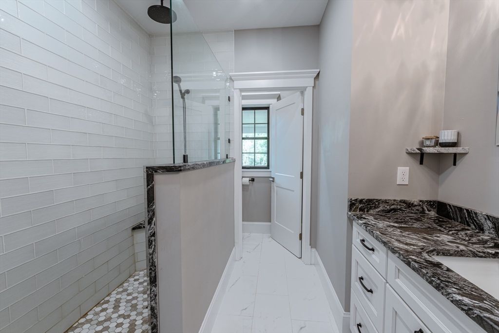 Bathroom, Glass Shower, Interior, Marble