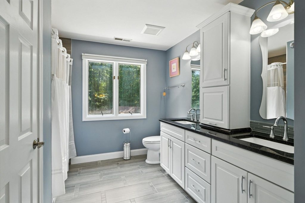 Bathroom, Dual Sink Vanities, Interior, Wood Texture Flooring