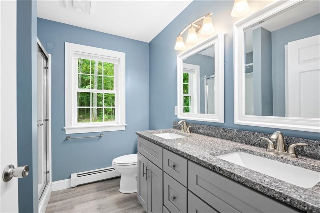 Bathroom, Dual Sink Vanities, Interior, Wood Texture Flooring