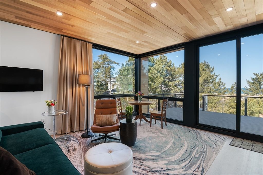 Interior, Living room, Recessed Lighting, Wooden Ceilings