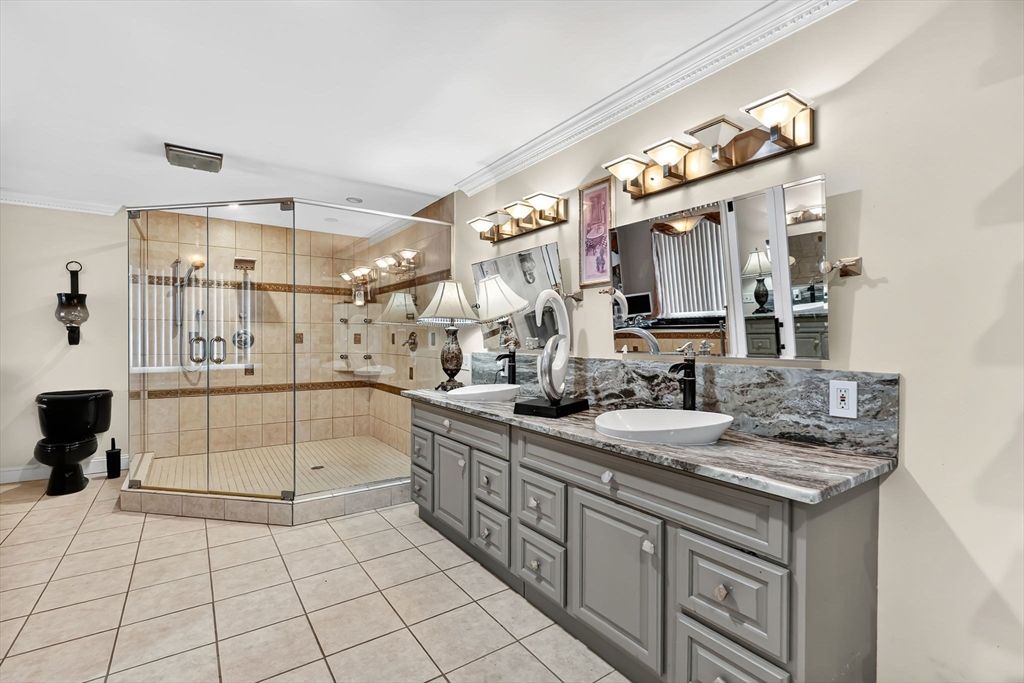 Bathroom, Dual Sink Vanities, Glass Shower, Interior