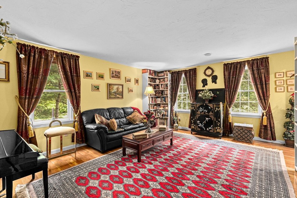 Fireplace, Interior, Living room, Piano, Wood Texture Flooring