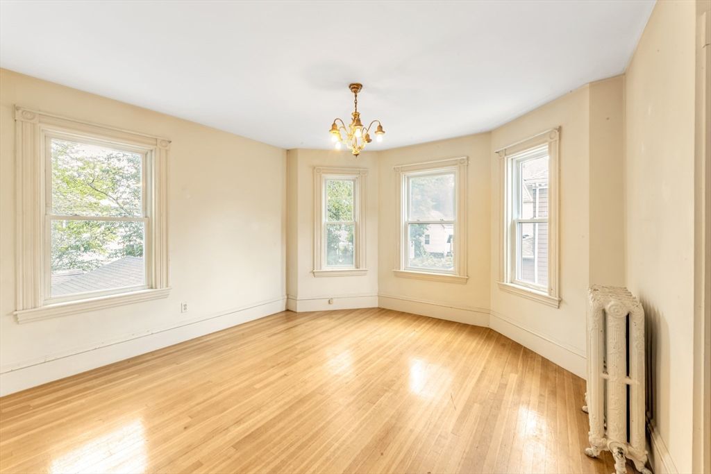 Chandelier, Empty room, Interior, Wood Texture Flooring