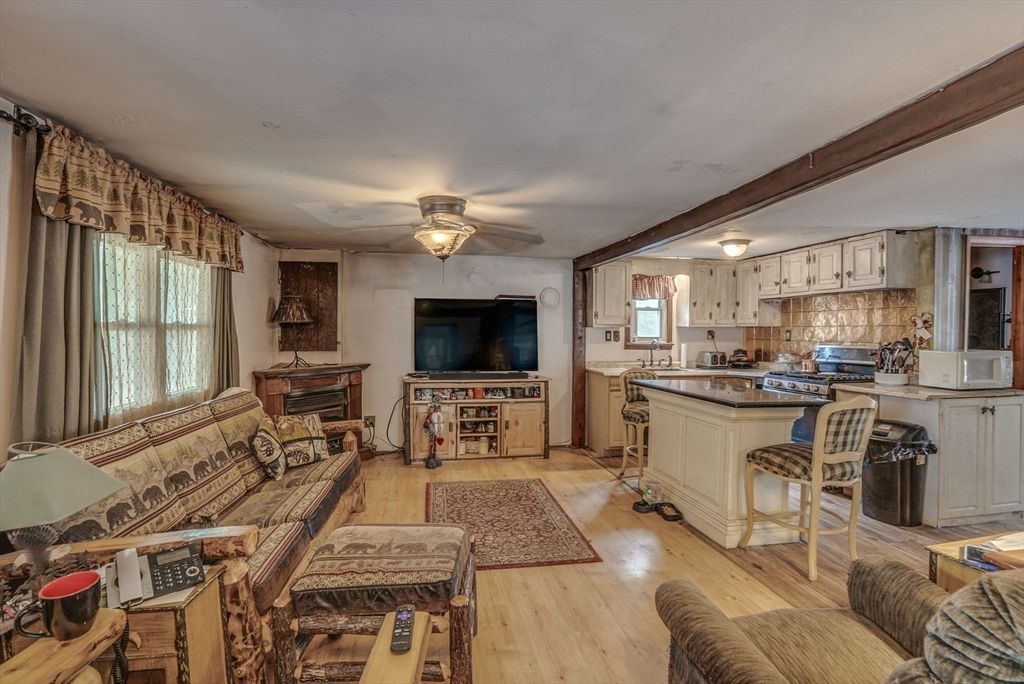 Interior, Kitchen, Living room, Wood Texture Flooring