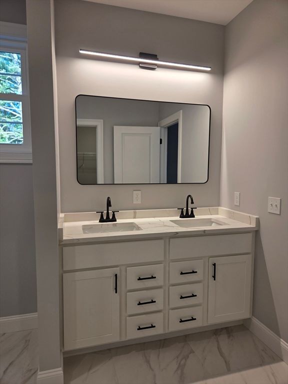 Bathroom, Dual Sink Vanities, Interior, Marble