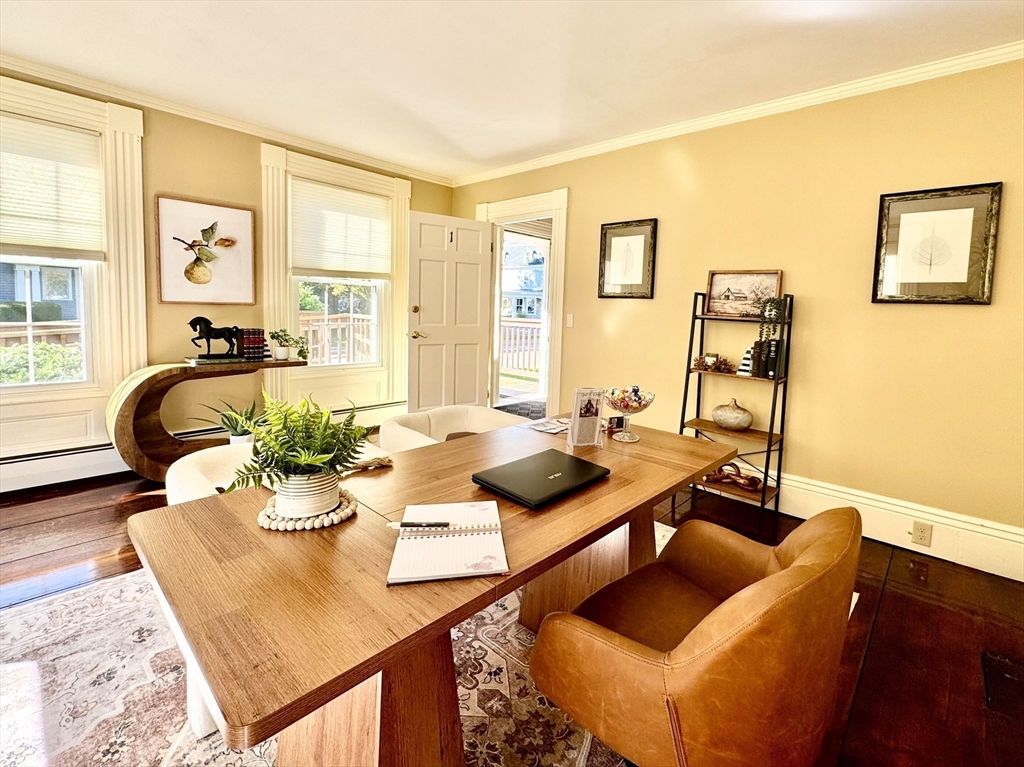 Home Office, Interior, Wood Texture Flooring