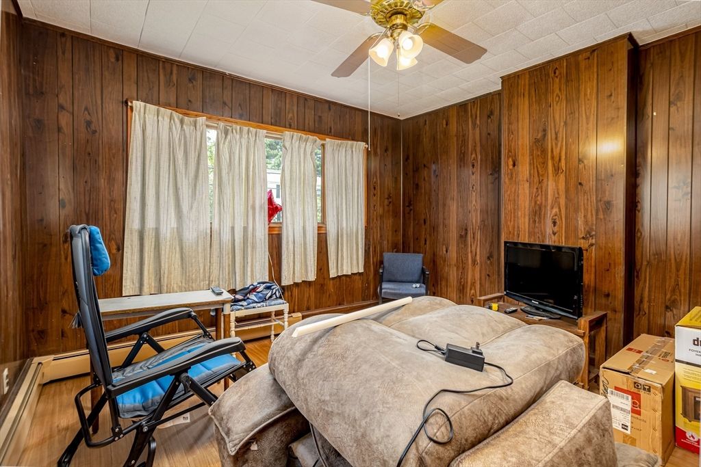 Home Office, Interior, Wood Texture Flooring, Wooden Walls