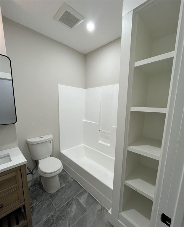 Bathroom, Interior, Recessed Lighting, Wood Texture Flooring
