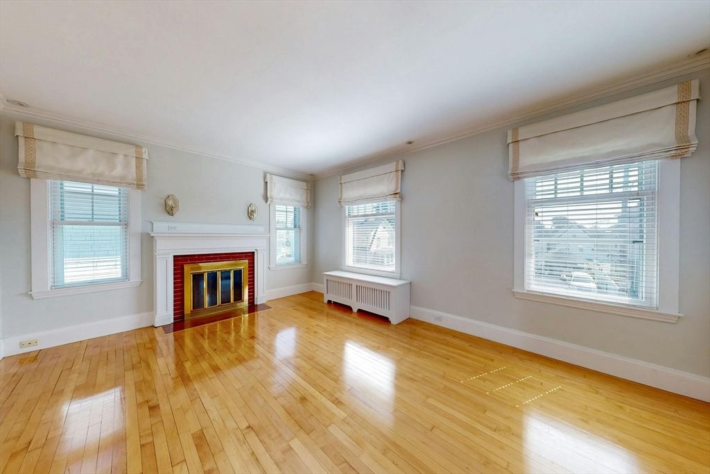 Empty room, Fireplace, Interior, Wood Texture Flooring