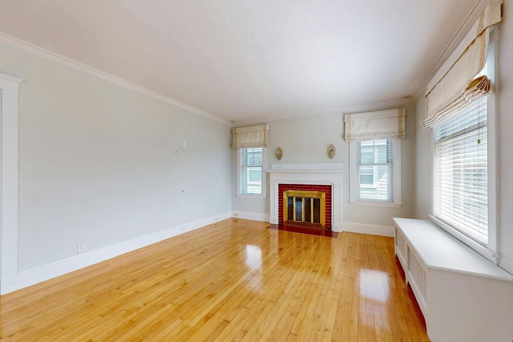Empty room, Fireplace, Interior, Wood Texture Flooring