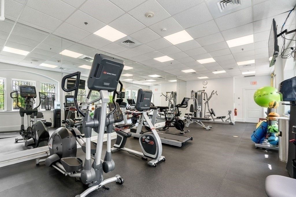 Fitness Equipment, Gym, Interior, Recessed Lighting