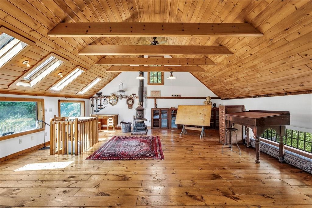 Fireplace, Interior, Piano, Wooden Beams, Wooden Ceilings, Wood Texture Flooring