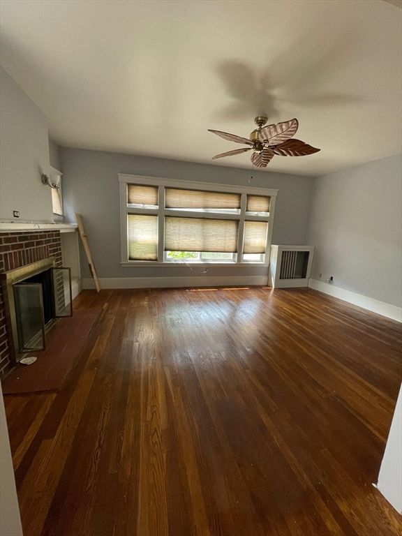 Empty room, Fireplace, Interior, Wood Texture Flooring