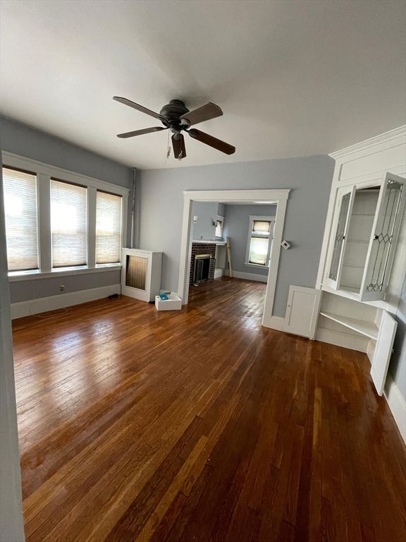 Empty room, Fireplace, Interior, Wood Texture Flooring