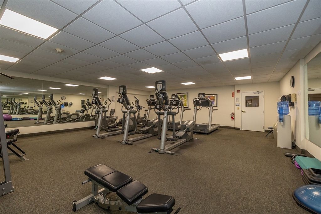 Fitness Equipment, Gym, Interior, Recessed Lighting