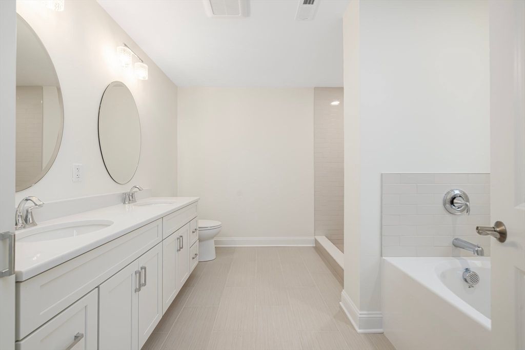 Bathroom, Dual Sink Vanities, Interior, Wood Texture Flooring