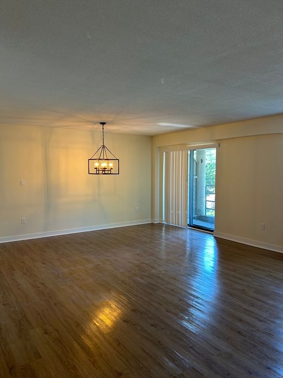 Empty room, Interior, Pendant Lights, Wood Texture Flooring