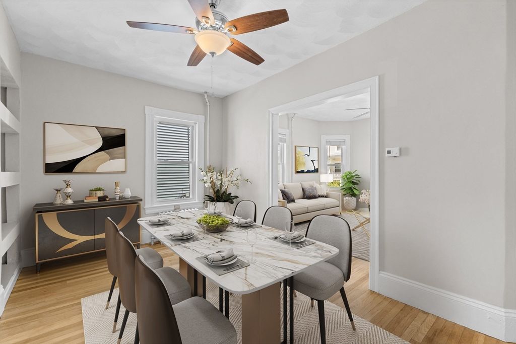 Dining room, Interior, Wood Texture Flooring