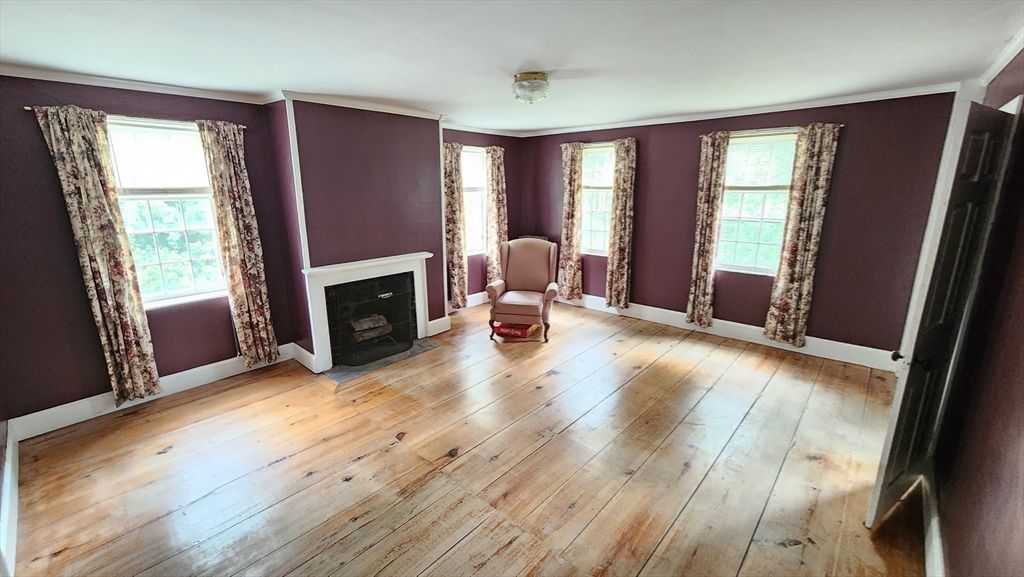 Empty room, Fireplace, Interior, Wood Texture Flooring
