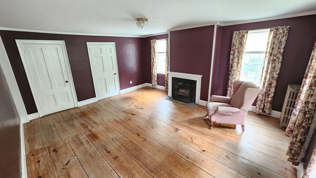 Empty room, Fireplace, Interior, Wood Texture Flooring