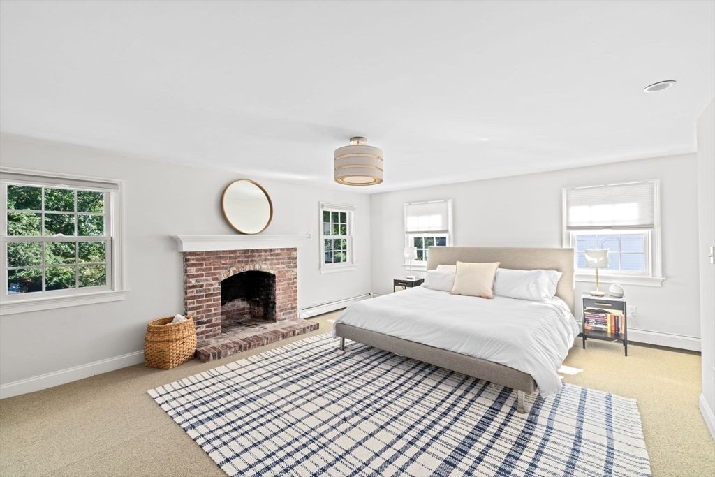 Bedroom, Fireplace, Interior