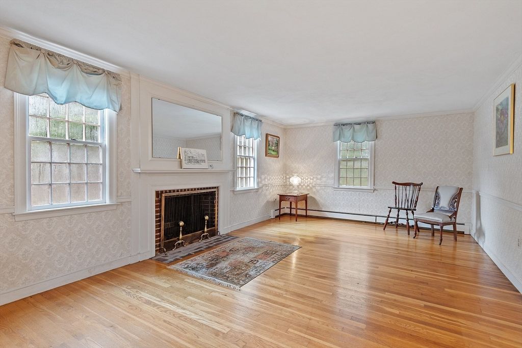 Fireplace, Interior, Wood Texture Flooring