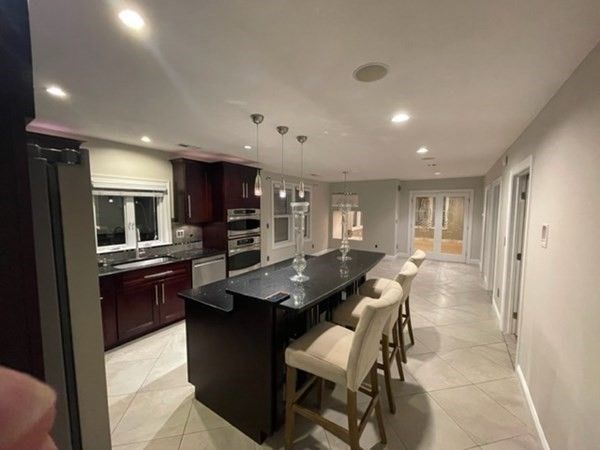 Interior, Kitchen, Pendant Lights, Recessed Lighting, Stainless Steel Appliances