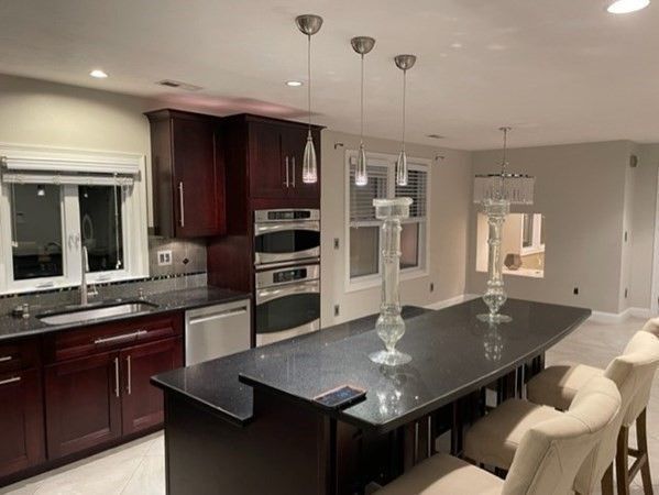 Interior, Kitchen, Pendant Lights, Recessed Lighting, Stainless Steel Appliances