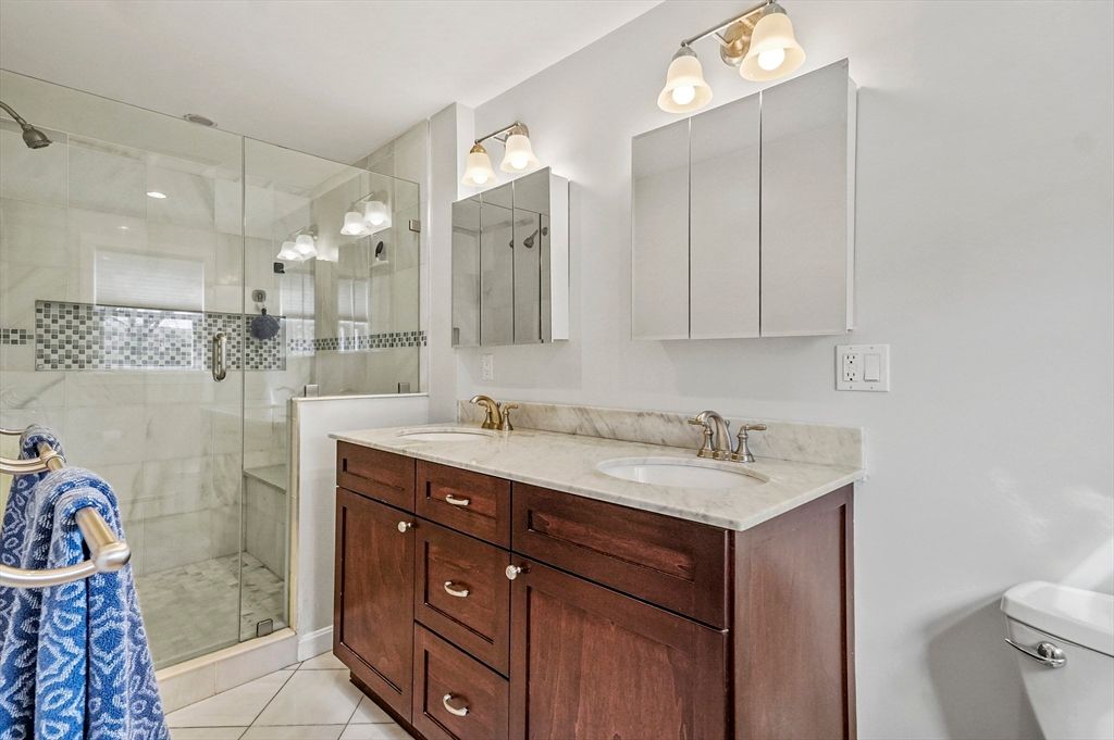 Bathroom, Dual Sink Vanities, Glass Shower, Interior