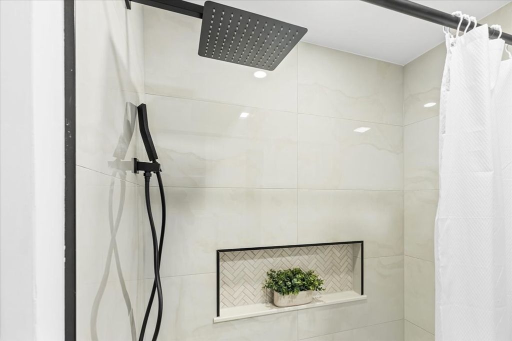 Bathroom, Glass Shower, Interior, Marble Walls