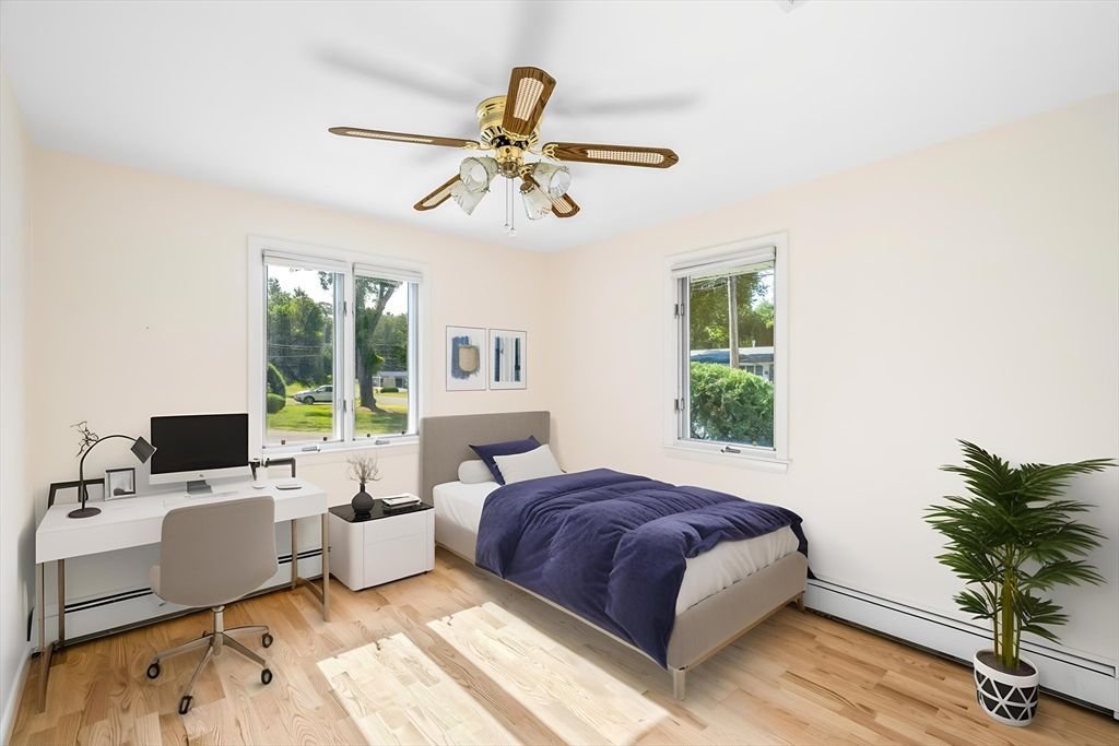 Bedroom, Home Office, Interior, Wood Texture Flooring