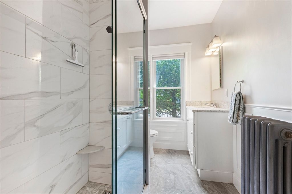 Bathroom, Glass Shower, Interior, Marble, Marble Walls