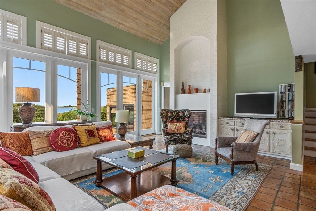Fireplace, Interior, Living room, Wooden Ceilings