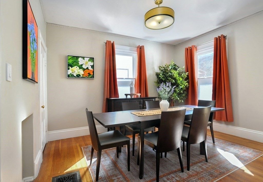 Dining room, Interior, Wood Texture Flooring