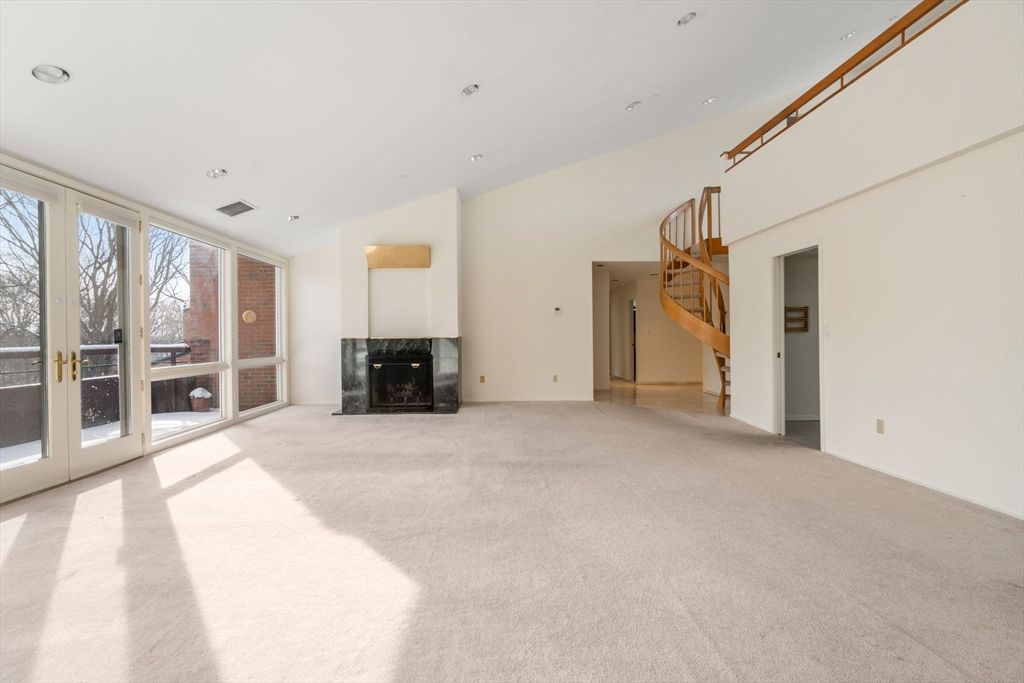 Empty room, Fireplace, Interior, Recessed Lighting