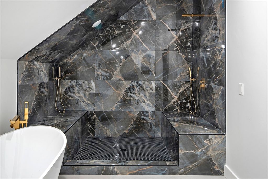 Bathroom, Free Standing Baths, Interior, Marble Walls