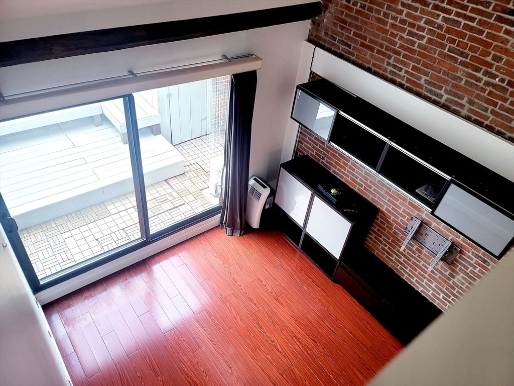 Interior, Stone Walls, Wood Texture Flooring