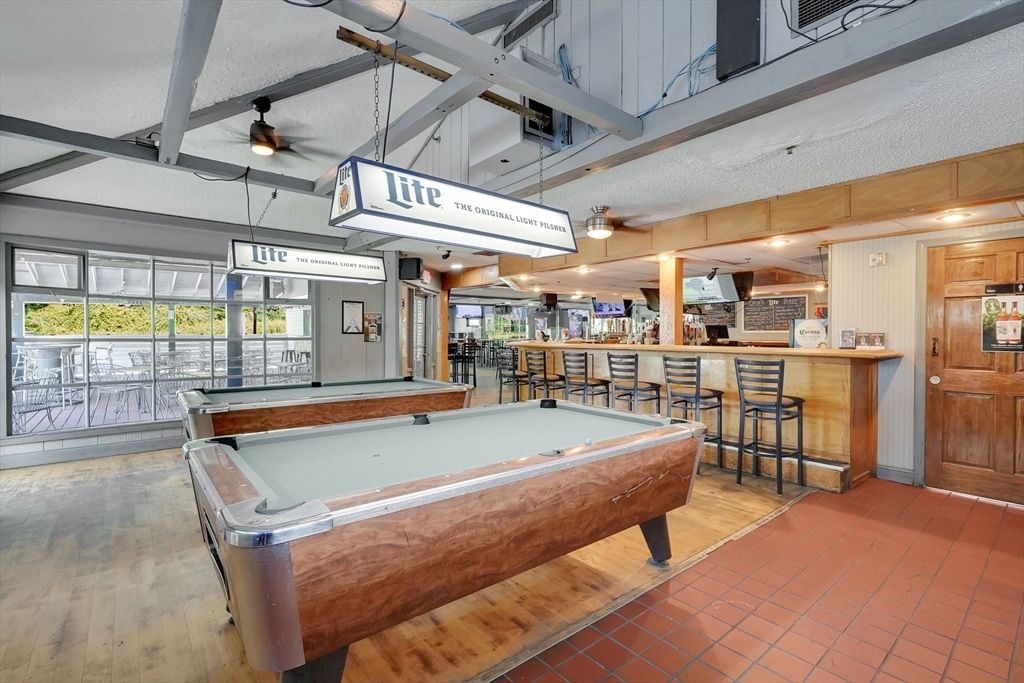 Billiard Table, Game Room, Interior, Pendant Lights