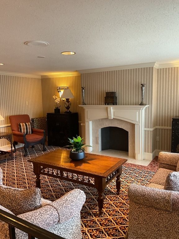 Fireplace, Interior, Living room, Recessed Lighting