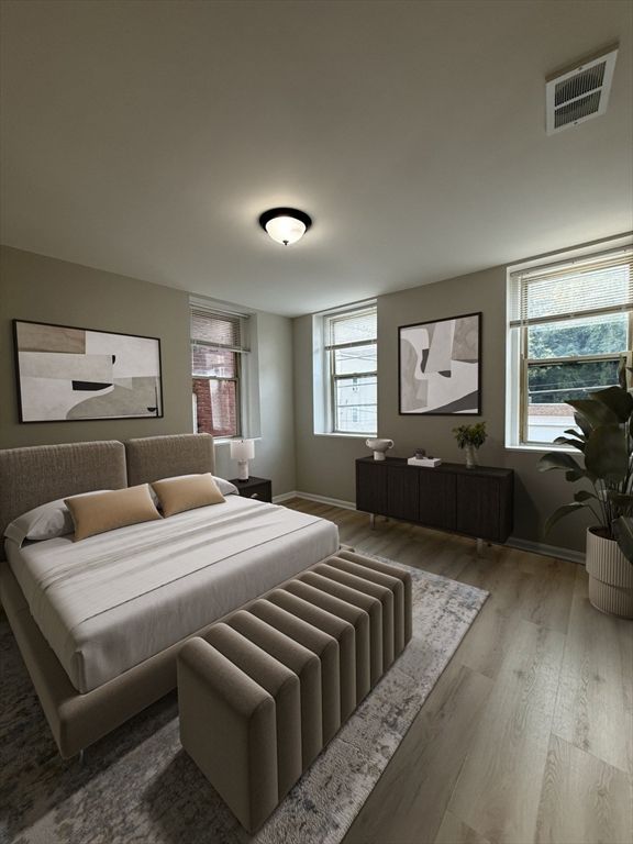 Bedroom, Interior, Wood Texture Flooring