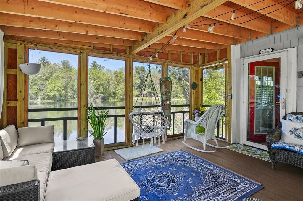 Interior, Sun Room, Wooden Beams, Wooden Ceilings, Wood Texture Flooring