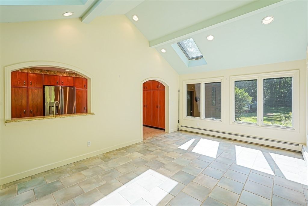 Empty room, Interior, Kitchen, Recessed Lighting, Stainless Steel Appliances