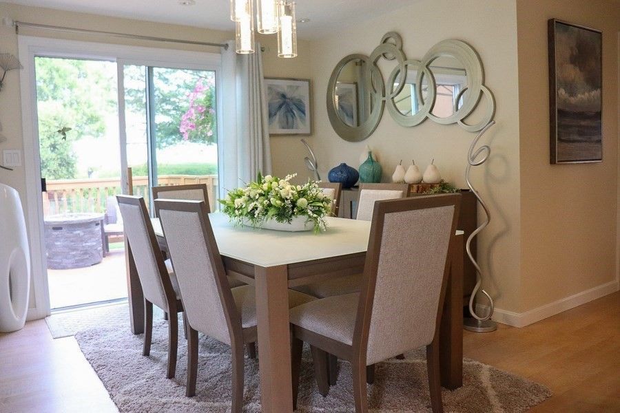 Dining room, Interior, Wood Texture Flooring