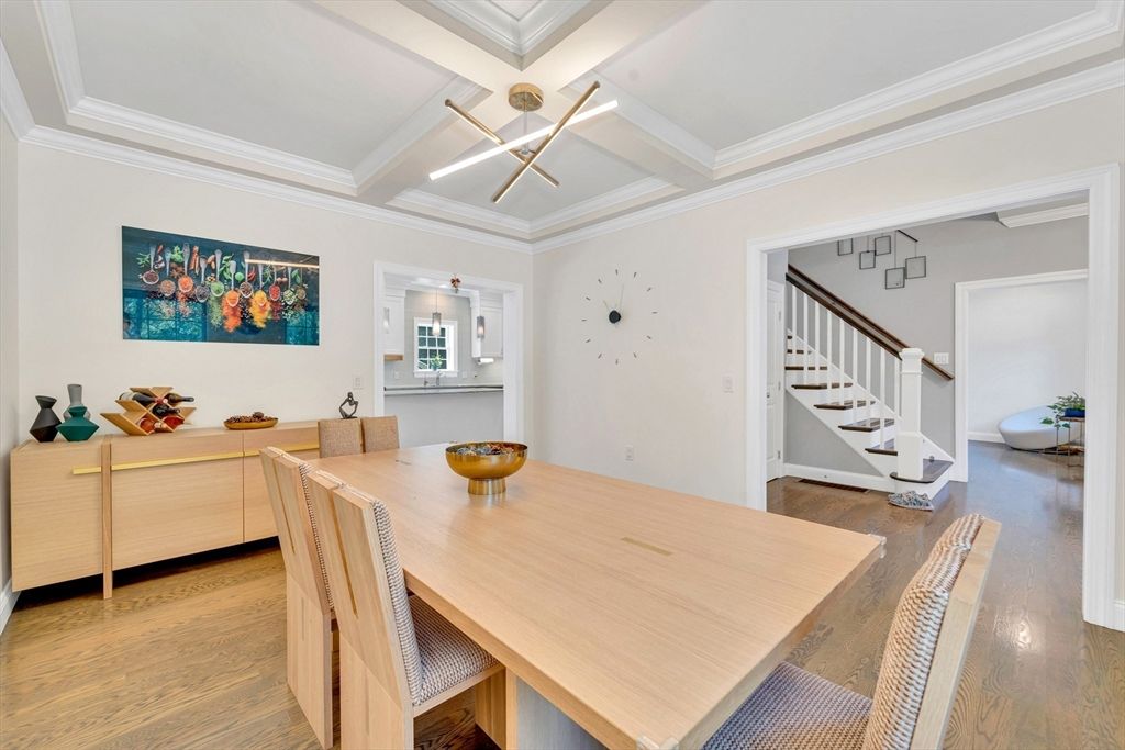 Dining room, Interior, Wood Texture Flooring
