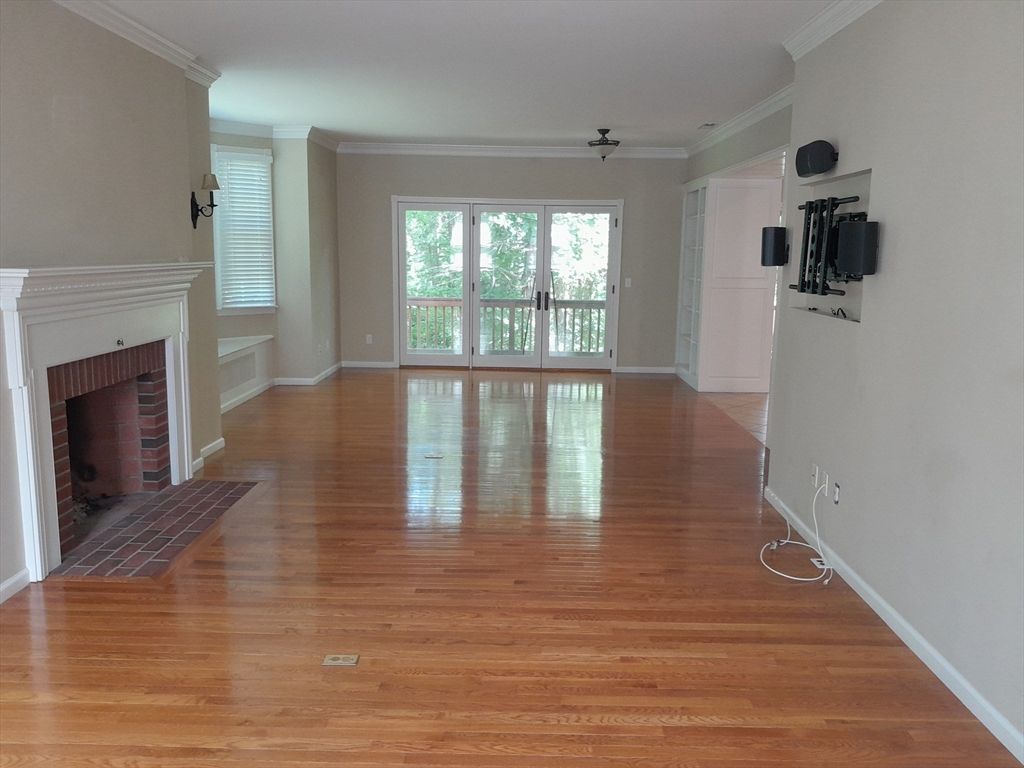 Empty room, Fireplace, Interior, Wood Texture Flooring