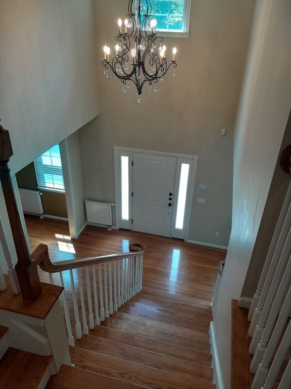 Chandelier, Interior, Wood Texture Flooring