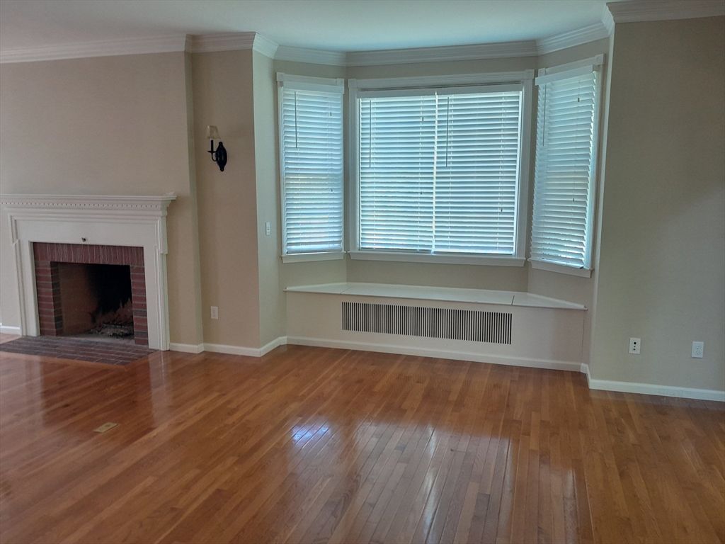 Empty room, Fireplace, Interior, Wood Texture Flooring